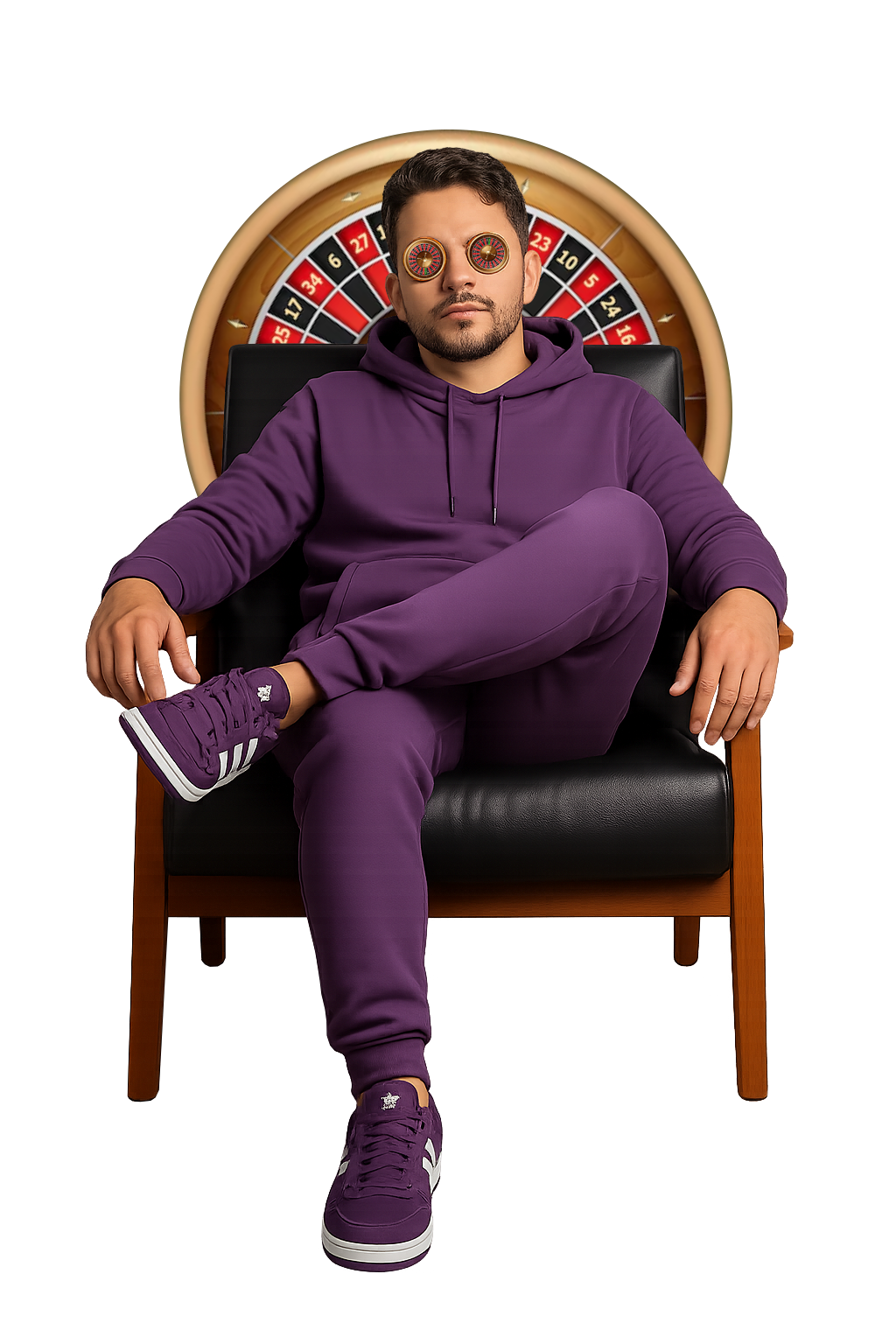 Coringa da Roleta sentado